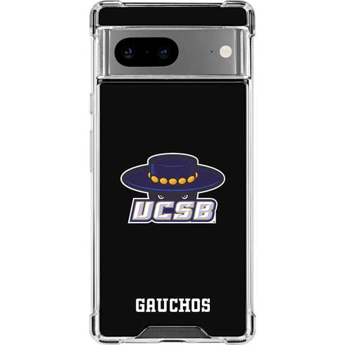 University of California-Santa Barbara UCSB Gauchos Black Google Pixel 8a Clear Case